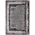 200x300 cm Liski Antrasit Modern Yün El Dokuma Modern Geometrik Etnik Eskitme Desenli Boho Oturma Odası Salon Yolluk Koridor Mutfak Halısı