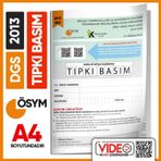 2013 Dgs Sayısal-Sözel Ösym Tıpkı Basım Çıkmış Soru Deneme Kitapçığı (Video Çözümlü Türkiye Geneli)