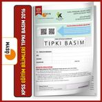 2016 Kpss Eğitim Bilimleri Ösym Tıpkı Basım Çıkmış Soru Kitapçığı Video/Pdf Çözümlü Türkiye Geneli