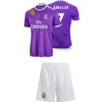 2016/17 Real Madri'd Ronaldo Mor Futbol Çocuk Forması 2'li Set (Beyaz Şortlu) Forma+Short - 5 - 6 Yaş