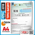 2018 KPSS LİSANS GY-GK ÖSYM Tıpkı Basım Çıkmış Soru Deneme Kitapçığı (Video Çözümlü Türkiye Geneli)
