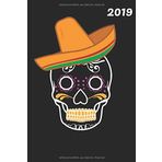 2019: Planer Mit Verschiedenen Kalendern, To Do Liste, Kontakte, Notizen Im Totenkopf Design