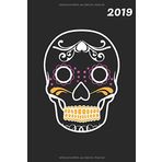 2019: Planer Mit Verschiedenen Kalendern, To Do Liste, Kontakte, Notizen Mit Totenkopf Cover