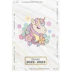 2022-2023 Diary: A5 (6x9) | One Week on a Double Page | From Monday to Sunday | Organizer, Calendar, Planner | Unicorn Nice Animals Sweet Colorful Girl Rainbow