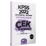 2022 KPSS Ortaöğretim Ön Lisans Genel Kültür Vatandaşlık Çek Kopart Yaprak Test