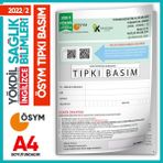 2022/2 Yökdil İngilizce Sağlık Bilimleri Ösym Çıkmış Soru Tıpkı Basım Deneme Kitapçığı Türkiye Genel