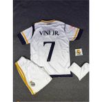 2023/24 Sezon Vini Jr R.e.a.l Madrid Çocuk 4lü Set Forma Çorap Bileklik Hediyelii Fm1 - Beyaz - 7 - 8 Yaş