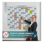 2024-2025 Akademik Takvim Planlayıcı, Ders Çalışma Planlayıcı, Duvara Yapışan Statik Akıllı Kağıt