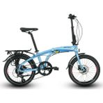 2024 Carraro Flexı 108 Hd Katlanır Bisiklet - 32 CM - Mavi - Yeşil