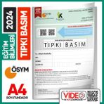 2024 Kpss Eğitim Bilimleri Ösym Tıpkı Basım Çıkmış Soru Kitapçığı Video/Pdf Çözümlü Türkiye Geneli