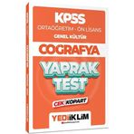 2024 KPSS Ortaöğretim Ön Lisans Genel Kültür Coğrafya Çek Kopart Yaprak Test - Yediiklim Yayınları