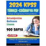 2024 Kpss Türkçe-Coğrafya Pdf Kitabı (900 Pdf Sayfası) - Enine Boyuna Eğitim