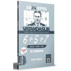 2024 KPSS Vatandaşlık Tamamı Çözümlü 6+5+7 Deneme Benim Hocam Yayınları