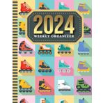 2024 Weekly Organizer: Dated 8.5x11 / 52-Week / To Do List - Notes Section - Habit Tracker / Jan to Dec / Life - Time Organization Gift / Roller-Blade Blading - Sports Art Cover