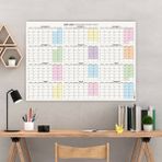 2025 -2026 Akademik Duvar Takvimi, Eylül Başlangıçlı, Academic Wall Calendar, Pastel Gökkuşağı Renkler - 50x35cm Boyut