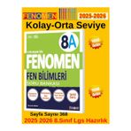 2025-2026 Müfredat 8.Sınıf Fenomen Fen A Video Çözümlü Soru Bankası+Dokunmatik Kalem