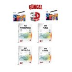 2025 3D Çözüm Ayt Matematik-Fizik-Kimya-Biyoloji 82 Adet Koparmalı Deneme Seti+Kalem