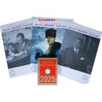 2025 Büyük Saatli Maarif Duvar Takvimi ve Atatürk Görselli Poster (11,5 x 16 Ebat-Kod:04)
