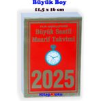 2025 Büyük Saatli Maarif Takvimi 11,5 x 16 cm Ebat Duvar Takvimi Yılın Ansiklopedisi
