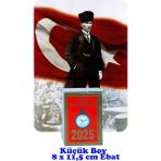 2025 Küçük Boy Saatli Maarif Duvar Takvimi ve Arka Önlü Çift Görselli Poster (Atatürk-Kod:01)