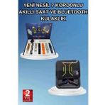 2025 Model Kablosuz Kulaklık ve Yeni Nesil Akıllı Saat Metal Kayış Plastik Kayış