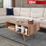 2025 Sina Orta Sehpa ( Ahşap Ayaklı) , Söğüt - Beyaz , Salon , Orta Odası , Ofis