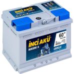 2025 Üretim Inci Akü 12V 60 Ah (Alçak) Otomobil ve Hafif Ticari Maxım A Gorılla