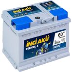 2025 Üretim Inci Akü 12V 60 Ah Otomobil ve Hafif Ticari Formul A Taurus