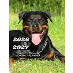 2026-2027 ROTTWEILER DOG MONTHLY PLANNER-TWO YEAR AGENDA: This contains CONTACT, PASSWORD, BIRTHDAY LOG, TO-DO LIST,
