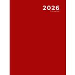 2026 , 24 horas: Diario / Planificador diario y agenda de citas lago, rojo