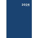 2026 , 24 horas: Diário / Agenda e Livro de Compromissos, Azul