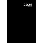 2026 , 24 horas: Diário / Agenda e Livro de Compromissos, Clássico Preto