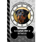 2026 Dotted Weekly Planner: Dated 6x9 Vertical Weekday Layout With Dot Grid Note Pages / Habit Tracker / Jan - Dec / Small Personal Diary / I Love My Rottweiler Dog Art Cover