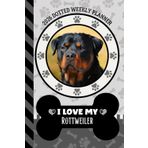 2026 Dotted Weekly Planner: Hardcover / Dated 6x9 Vertical Weekday Layout With Dot Grid Note Pages / Habit Tracker / Jan - Dec / Small Personal Diary / I Love My Rottweiler Dog Art Cover