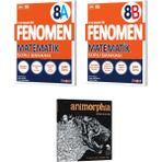 2026 Fenomen Okul 8. Sınıf Matematik A ve B Soru Bankası (Animorphia Hediyeli - 3 Kitap)
