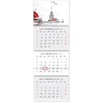 2026 Jumbo Boy Kuşe Gemici Takvimi Denizci Duvar Takvimi 33X92,5 cm - --