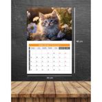 2026 Kedi Planlamalı Duvar Takvimi-33x48