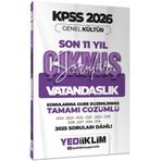 2026 KPSS Genel Kültür Vatandaşlık Konularına Göre Tamamı Çözümlü Son 11 Yıl Çıkmış Sorular TX275F88BA163089 Yediiklim Yayınları