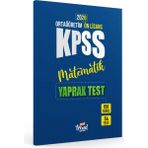 2026 Kpss Lise Önlisans Matematik Yaprak Test