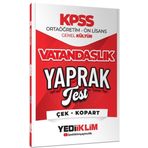 2026 KPSS Ortaöğretim Ön Lisans Vatandaşlık Çek Kopart Yaprak Test Yediiklim Yayınları