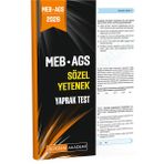 2026 MEB AGS Sözel Yetenek Yaprak Test