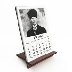 2026 Mustafa Kemal Atatürk Takvimi, Ahşap Atatürk Takvimi, 2026 Ahşap Masa Takvimi