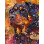 2026 Planner: Mosaic Dogs Rottweiler: Stylish Weekly and Monthly Organization