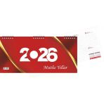 2026 Spiralli Masa Takvimi 16X33 Cm Geniş