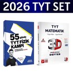 2026 TYT 55 Günde Fizik Kampı Özcan Aykın+ TYT Matematik Video Destek Defteri 3D Yayınları