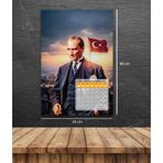 2026 Yeni Atatürk Duvar Takvimi 33x48