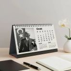 2027 Atatürk Masa Takvimi | Özel Siyah Fotoğraflı | Cumhuriyet Temalı Masaüstü Takvim