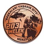 203 MELEK FİLO "BAŞKALARI YAŞASIN DİYE" Deri PEÇ- Arma - Patch