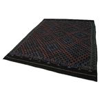 203x262 cm Geometrik Kilim Siyah Geometrik Yün El Dokuma Modern Geometrik Etnik Eskitme Desenli Boho Oturma Odası Salon Yolluk Koridor Mutfak Halısı