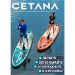 205 kg Kapasiteli 11'6*35''*6'' Board Şişme Sup Board/stand Up Paddle Board 351X89X15 Cetena Sup - Turkuaz